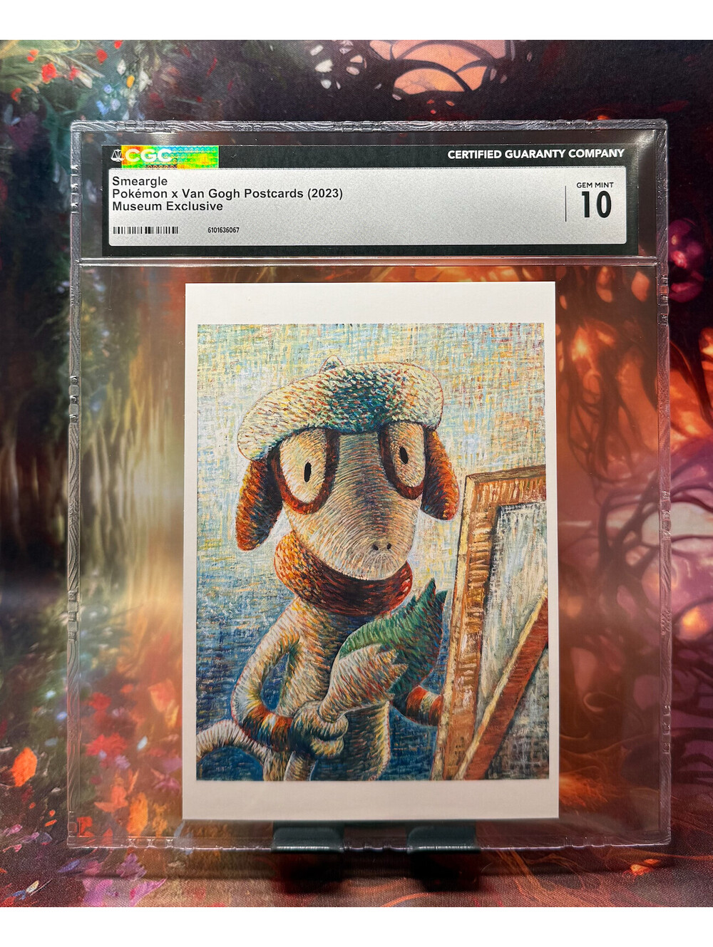 Smeargle Pokémon x Van Gogh Museum Postcards 2023 Museum Exclusive CGC 10